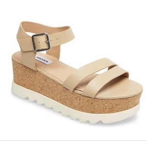 NWT Steve Madden Keykey Cork Platform Sandal